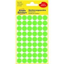 Avery Zweckform Kulaté etikety Avery, neon zelené, d=12 mm,270 ks