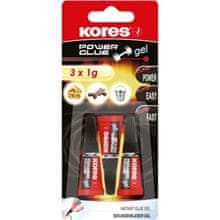 Kores Vteřinové lepidlo Power Glue, gel 3x1 g