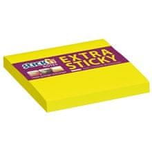 HOPAX Bloček Extra Sticky, 76 x 76 mm, neon žlutý