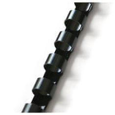 Plastové hřbety Q-Connect, 12 mm, černé, 100 ks