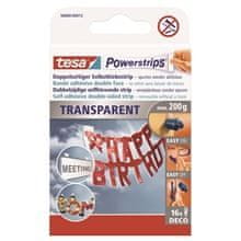 Tesa Dekorační proužky Powerstrips,průhledné, 16ks