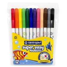 Centropen Fixy EASY MARKERS 2580, sada 12 barev