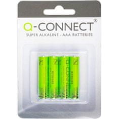 Q-Connect Alkalické baterie AAA, 1,5 V, LR03, 4 ks