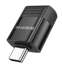 Borofone Adaptér BV18 USB-C - USB-A černý 107623