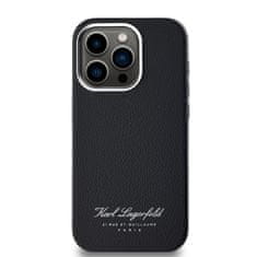 Karl Lagerfeld  Grained PU Hotel RSG Zadní Kryt pro iPhone 13 Pro Black
