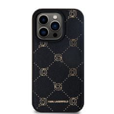 Karl Lagerfeld  PU Karl Heads Pattern Magsafe Zadní Kryt pro iPhone 15 Pro Black