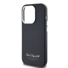 Karl Lagerfeld  Grained PU Hotel RSG Zadní Kryt pro iPhone 13 Pro Black