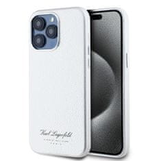 Karl Lagerfeld Zadní kryt Grained PU Hotel RSG pro iPhone 15 Pro Max Grey
