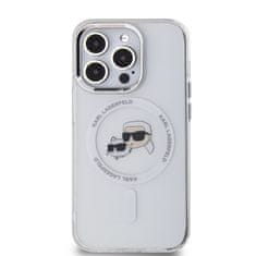 Karl Lagerfeld  IML K&amp;CH Heads Metal Frame MagSafe Zadní Kryt pro iPhone 13 Pro Transparent