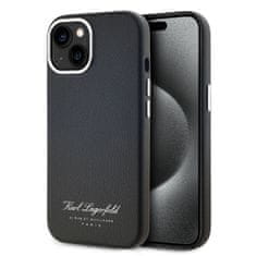 Karl Lagerfeld  Grained PU Hotel RSG Zadní Kryt pro iPhone 13 Black