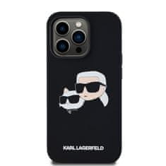 Karl Lagerfeld  Liquid Silicone Double Heads Magsafe Zadní Kryt pro iPhone 14 Pro Black