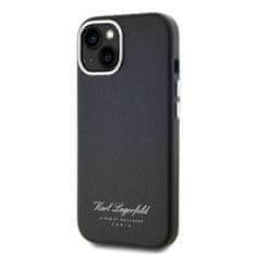 Karl Lagerfeld  Grained PU Hotel RSG Zadní Kryt pro iPhone 13 Black