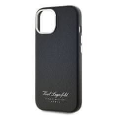 Karl Lagerfeld  Grained PU Hotel RSG Zadní Kryt pro iPhone 13 Black