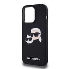 Karl Lagerfeld  Liquid Silicone Double Heads Magsafe Zadní Kryt pro iPhone 14 Pro Max Black