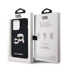 Karl Lagerfeld  Liquid Silicone Double Heads Magsafe Zadní Kryt pro iPhone 14 Pro Black