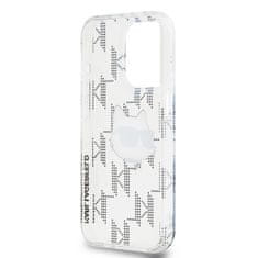 Karl Lagerfeld  IML Electroplated Choupette Head Zadní Kryt pro iPhone 15 Pro Transparent