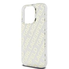 Karl Lagerfeld  IML Electroplated Repeated Logo Zadní Kryt pro iPhone 15 Pro Gold