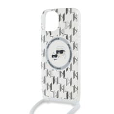 Karl Lagerfeld  IML Monogram Crossbody K&amp;CH Heads MagSafe Zadní Kryt pro iPhone 13 Transparent