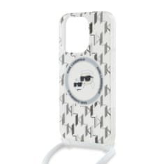 Karl Lagerfeld  IML Monogram Crossbody K&amp;CH Heads MagSafe Zadní Kryt pro iPhone 15 Pro Max Transparent