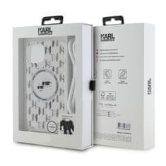 Karl Lagerfeld  IML Monogram Crossbody K&amp;CH Heads MagSafe Zadní Kryt pro iPhone 14 Transparent