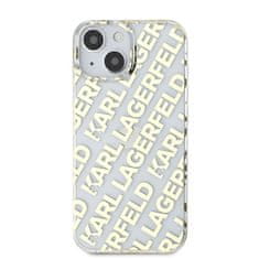 Karl Lagerfeld  IML Electroplated Repeated Logo Zadní Kryt pro iPhone 15 Gold