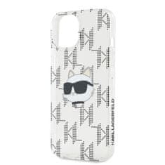 Karl Lagerfeld  IML Electroplated Choupette Head Zadní Kryt pro iPhone 15 Transparent