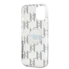 Karl Lagerfeld  IML Electroplated Karl Head Zadní Kryt pro iPhone 15 Transparent