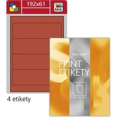 Uni. etikety S&K Label-past.červ.,192x61 mm,400 ks