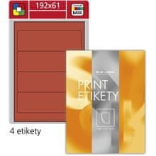 Uni. etikety S&K Label-past.červ.,192x61 mm,400 ks