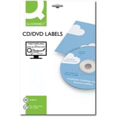 Q-Connect Etikety na CD/DVD Q-C, 117 mm, 2 x 25ks, bílé