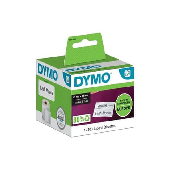 Dymo Papírové štítky LW, 89 x 41 mm, bílé, 300 ks