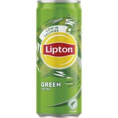 Ledový čaj Lipton - zelený, plech, 24x 0,33l