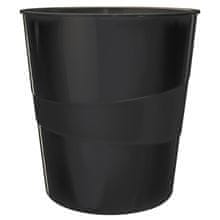 Leitz Odpadkový koš WOW, plastový, 15 l, černý