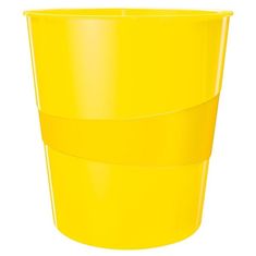 Leitz Odpadkový koš WOW, plastový, 15 l, žlutý