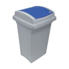 Odpadkový koš na tříděný odpad, modré víko, 50 l