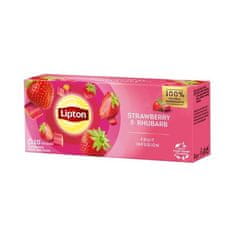 Ovocný čaj Lipton - jahoda a rebarbora, 20x 1,7 g