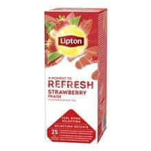 Ovocný čaj Lipton Refresh Jahody, 25 x 1,6 g