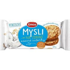 Ovesné sušenky Mysli Emco, kokosové, 60 g