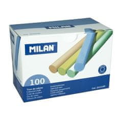 MILAN Školní křídy, barevné, 100 ks