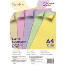 Gimboo Bar.papíry A4 - 100 listů, 5 pastel.barev