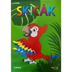 Skicák A4 10 listů, 180g/m2