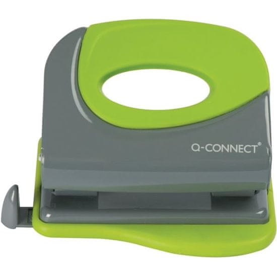 Q-Connect Děrovačka, 20 listů, šedá/zelená