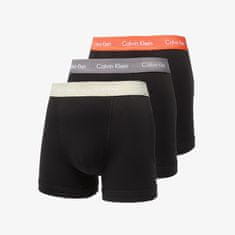 Calvin Klein Boxerky Cotton Stretch Classic Fit Trunk 3-Pack Black/ulticolor XL Černá