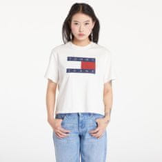 Tommy Hilfiger Tričko Tommy Jeans Flag Badge Boxy Fit T-Shirt Ancient White XL Bílá