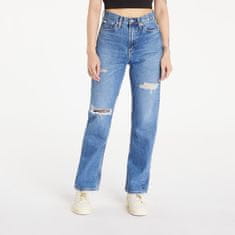 Calvin Klein Kalhoty Jeans High Rise Straight Denim Medium W27/L30 Modrá