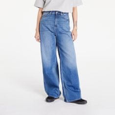 Tommy Hilfiger Kalhoty Tommy Jeans Claire High Rise Wide Leg Distressed Jeans Denim Medium W30/L30 Modrá