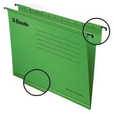 Esselte Závěsné papírové desky Classic zelené