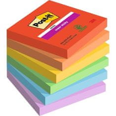 Post-It Bloček Sticky, 76 x 76 mm, PLAYFUL, 6 ks