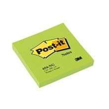 Post-It Bloček, 76 x 76 mm, neonově zelený, 6 ks