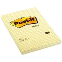 Post-It Bloček Post it, 101 x 152 mm, čtverečkovaný,žlutý